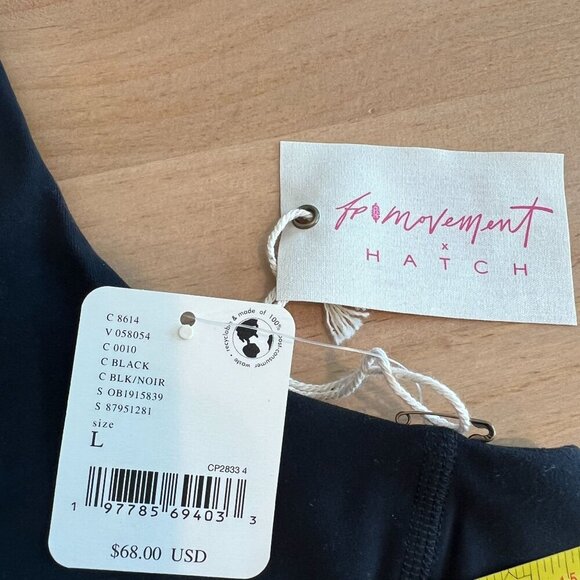 Free People Movement HATCH LARGE Never Better Square Neck Maternity Bra Black - Picture 6 of 6